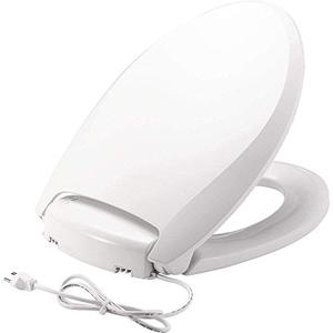 lot 33000141 image: BEMIS Radiance Heated Night Light Toilet Seat will Slow Close and Never Loosen, ELONGATED, Long Lasting Plastic, White, H1900NL 000