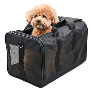 lot 33000147 image: ScratchMe Pet Travel Carrier Soft Sided Portable Bag for Cats and Small Dogs, Collapsible, Durable, Airline Approved, Travel Friendly, Carry Your Pet with Safely and Comfortably, Black