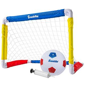 lot 33000168 image: Franklin Sports Kids Mini Soccer Goal Sets - Backyard  Indoor Mini Net and Ball Set with Pump - Portable Folding Youth Soccer Goal Sets for Kids  Toddlers - 24 x 16