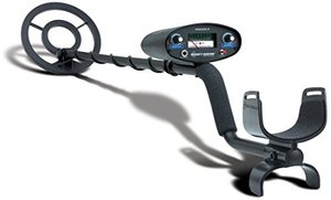 lot 33000174 image: Bounty Hunter TK4 Tracker IV Metal Detector, 8-inch Waterproof Coil Detects, Black