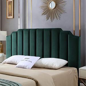 lot 33000175 image: 24KF Velvet Upholstered Tufted King headboard with Vertical Channel Design KingCalifornia King headboard-Jade