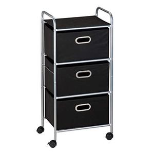 lot 33000179 image: Honey Can Do 3 Drawer Rolling Cart - Blk CRT-02184 Black