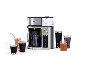 lot 33000185 image: Braun MultiServe Coffee Machine 7 Programmable Brew Sizes  3 Strengths  Iced Coffee, Glass Carafe (10-Cup), Stainless Steel, KF9070S