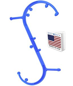 lot 33000216 image: Body Back Buddy Classic - Trigger Point Massage Tool, Neck and Back Massager Handheld, Manual Self Massager, Massage Cane, Muscle Knot Remover with Instructions (Blue Marbled)