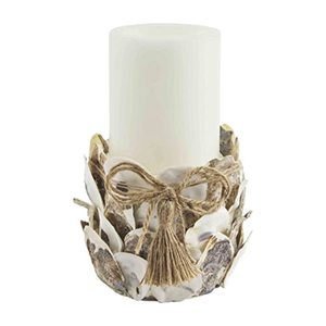lot 33000285 image: Mud Pie Oyster Pillar Holder, Short