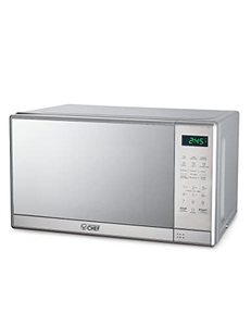 lot 33000305 image: COMMERCIAL CHEF Small Microwave 0.7 Cu. Ft. Countertop Microwave with Digital Display, Stainless Steel Microwave with 10 Power Levels, Outstanding Portable Microwave with Convenient Push Button