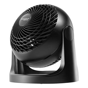 lot 33000317 image: IRIS USA WOOZOO Air Circulator Fan, Vortex Fan, Desk Fan, Portable Fan, 3 Speed Settings, 360 Tilting Head, 52ft Max Air Distance, Large, Black