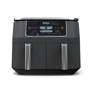 lot 33000329 image: Ninja DZ201 Foodi 8 Quart 6-in-1 DualZone 2-Basket Air Fryer with 2 Independent Frying Baskets, Match Cook & Smart Finish to Roast, Broil, Dehydrate & More for Quick, Easy Meals, Grey