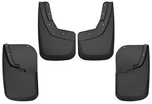 lot 33000337 image: Husky Liners Mud Guards  Front and Rear Mud Guards - Black  56686  Fits 2011-2016 Ford F-250F-350 w Single Rear Wheels & wo OEM Fender Flares 4 Pcs