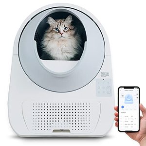 lot 33000221 image: CATLINK Self-Cleaning Cat Litter Box, for Multiple Cats, APP Control, Odor Removal, Health Report, Extra Large, Includes 60 x Liners & 2 x Carbon Filters, Automatic Cat Litter Box (Luxury Pro)