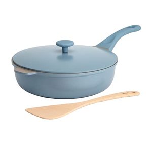 lot 33000240 image: Goodful All-in-One Pan, Multilayer Nonstick, High-Performance Cast Construction, Multipurpose Design Replaces Multiple Pots and Pans, Dishwasher Safe Cookware, 11-Inch, 4.4-Quart Capacity, Blue Mist