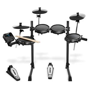 lot 33000272 image: Alesis Drums Turbo Mesh Kit �� Electric Drum Set With 100 Sounds, Mesh Drum Pads, Drum Sticks, Connection Cables and 60 Melodics Lessons