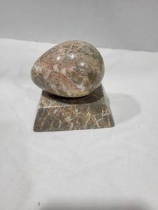 lot 1101 image: Marble egg with stand made in the Philippines