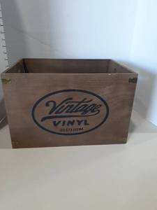 lot 1163 image: Box for storing 33 13 vinyl records. Not vintage but looks like