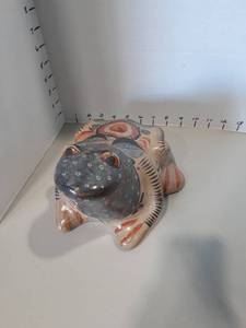 lot 1177 image: Hand painted frog