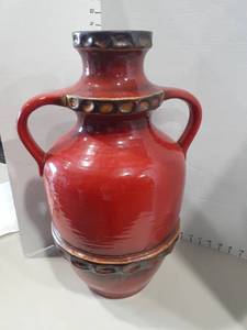 lot 1195 image: Ceramic vase. Approximately 20.5 inches tall. Made in Germany