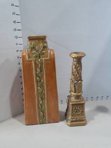 lot 1199 image: Vase and candle stick holder