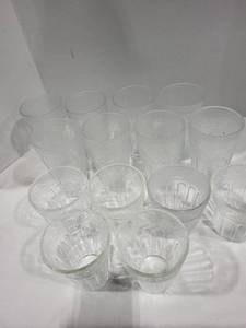 lot 1223 image: Decorative drinking glasses