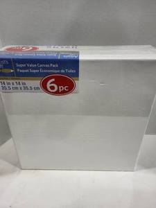lot 1233 image: Artists Loft 14x14 canvas 6 pack