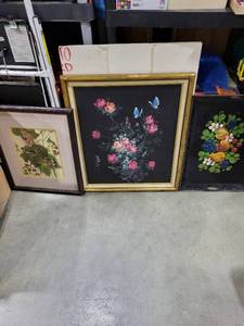 lot 1264 image: Art decor largest 18x23.5, metal serving tray 16x23
