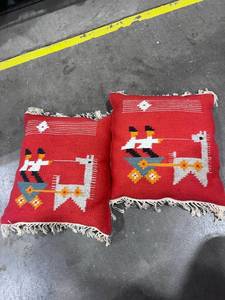 lot 1412 image: Pair of southwest style accent pillows