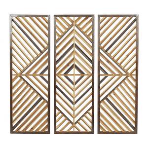 lot 8995 image: Deco 79 3-Panel Wall Decor