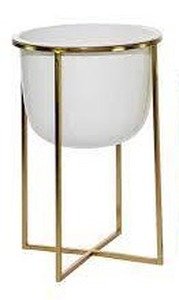 lot 2345 image: Cosmo Living Metal Planter w Stand