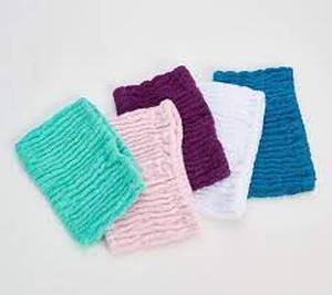 lot 2991 image: Solid Color 5-Piece Cotton Turbie Hair Bands Set