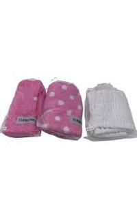 lot 2992 image: Turbie Twist 3-Piece Hair Towel &amp Hair Band Set