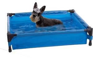 lot 68011 image: K&H PET PRODUCTS Dog Pool & Pet Bath Blue Medium 25 X 32 X 7 Inches