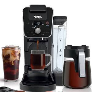 lot 68012 image: Ninja CFP201 DualBrew System 12-Cup Coffee Maker, Single-Serve for Grounds & K-Cup Pod Compatible, 3 Brew Styles, 60-oz. Water Reservoir & Carafe, Black