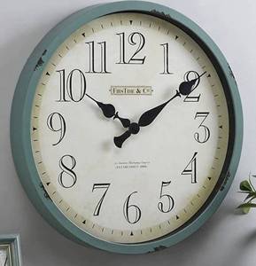 lot 68028 image: FirsTime & Co. Bellamy Wall Clock, 24, Aged Teal