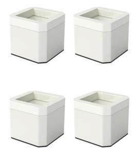 lot 68052 image: Furniture Risers Bed Riser Shock-Absorbing Strong Load-Bearing Wear-Resistant Furniture Lifter Couch Lifters Bed Riser for Sofa Desk Beige Square