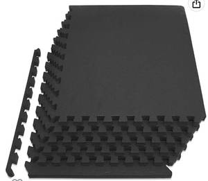 lot 68076 image: ProsourceFit Extra Thick Puzzle Exercise Mat 1��, EVA Foam Interlocking Tiles for Protective, Cushioned Workout Flooring for Home and Gym Equipment