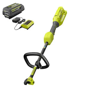 lot 68092 image: RYOBI 40V Expand-It Cordless Battery Attachment Capable Trimmer Power Head with 4.0 Ah Battery and Charger
