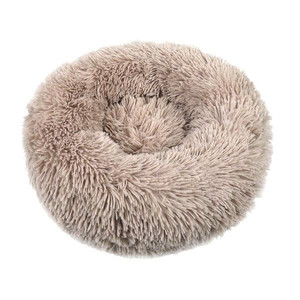 lot 68097 image: Round Light Coffee Plush Pet Bed large