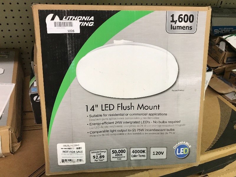 lot 1026 image: Lithonia Lighting 14 LED Flush Mount light