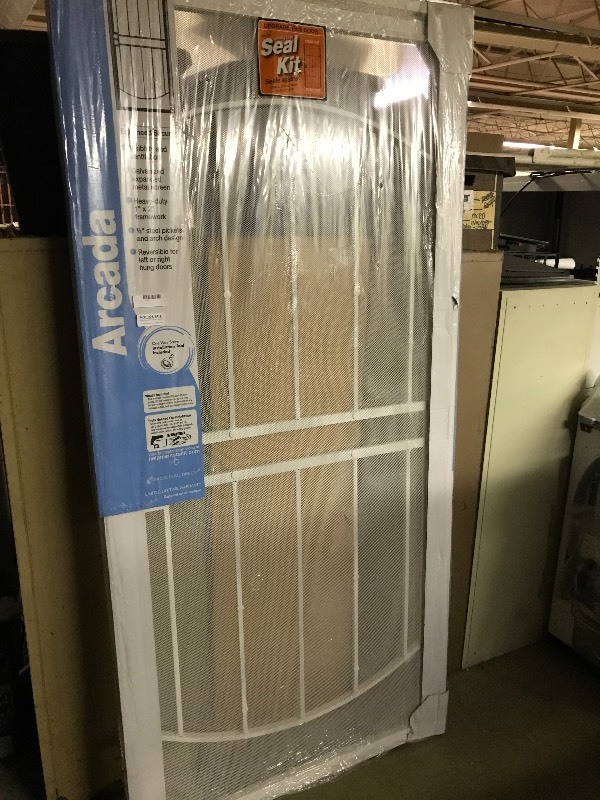 lot 1027 image: Arcada Security Screen Door, White