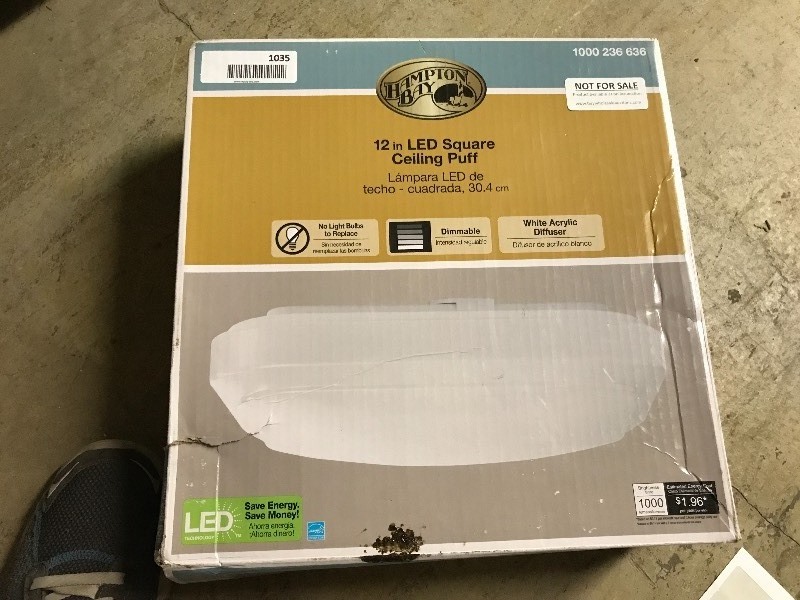lot 1035 image: Hampton Bay 12 LED Ceiling Puff Light