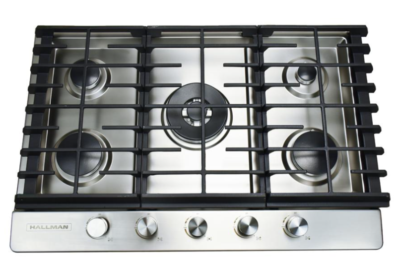 lot 1064 image: HALLMAN 30 5 Burner Gas Cooktop- BRAND NEW