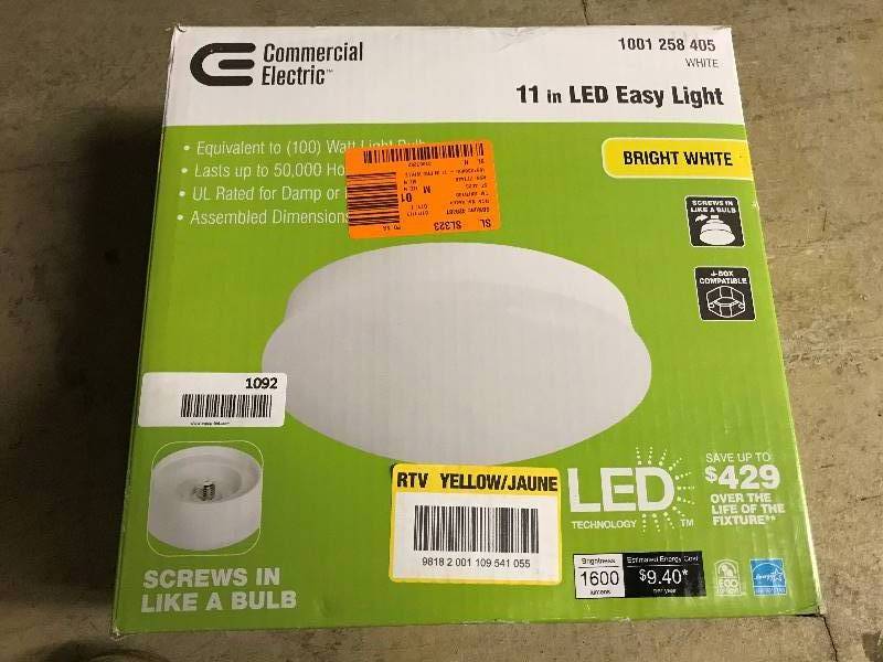 lot 1092 image: COMMERCIAL ELECTRIC 11 inch LED EZ Light