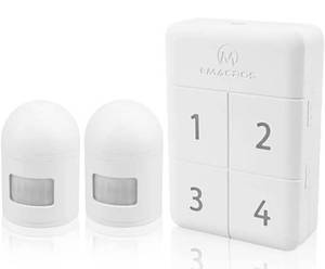 lot 14539 image: eMACROS Upgraded Wireless Driveway Alarm, Motion Sensor, 500 FT Range, 1 Receiver and 2 Sensors