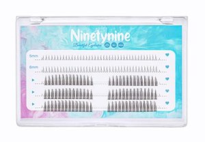 lot 14566 image: Ninetynine Mixed Pack False Eyelash Extension Individual Lashes V Shape Lower Bottom Lash (5-6mm) Little Devil Style Lashes (9-12mm) Mixed Natural Lash Clusters
