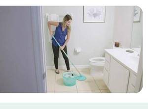 lot 26569 image: Clean Spin 360 Self-Cleaning Microfiber Spin Mop and Bucket System