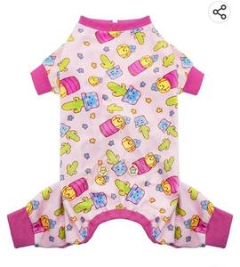 lot 26594 image: KYEESE Dog Pajama Soft Material Stretchable Pink Dogs Pajamas Onesie Pet Pjs Dogs Apparel for Large Dogs