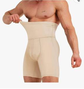 lot 26596 image: TAILONG Mens Underwear Boxer Briefs Tummy Control Shorts High Waist Slimming Body Shaper Compression Shapewear Belly Girdle 1st 3XL