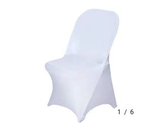 lot 26602 image: Folding Chair Covers- Lot of 10  White