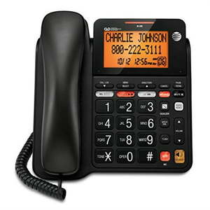 lot 26636 image: at&t cd4930 corded phone with answering system and caller id black