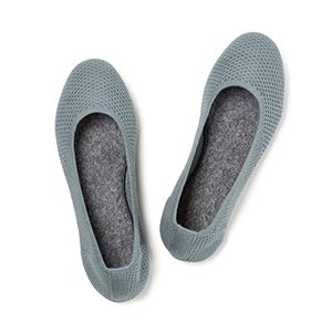 lot 26656 image: Womens Ballet Flat Shoes Knit Dress Shoes Round Toe Slip On Ballerina Walking Flats Soft Green,7.5