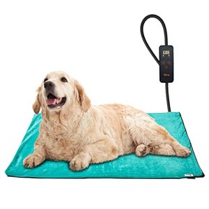 lot 31383 image: Toozey Pet Heating Pad, 6 Adjustable Temperature Dog Cat Heating Pad with Timer, Indoor Pet Heating Pads for Cats Dogs with Chew Resistant Cord, Electric Pads for Dogs Cats, Pet Heated Mat